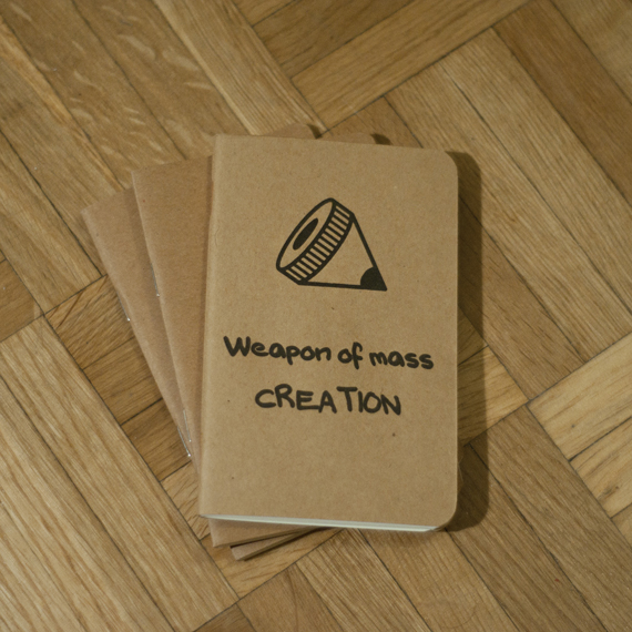 Weapon Of Mass Creation - Handmade Notebook
